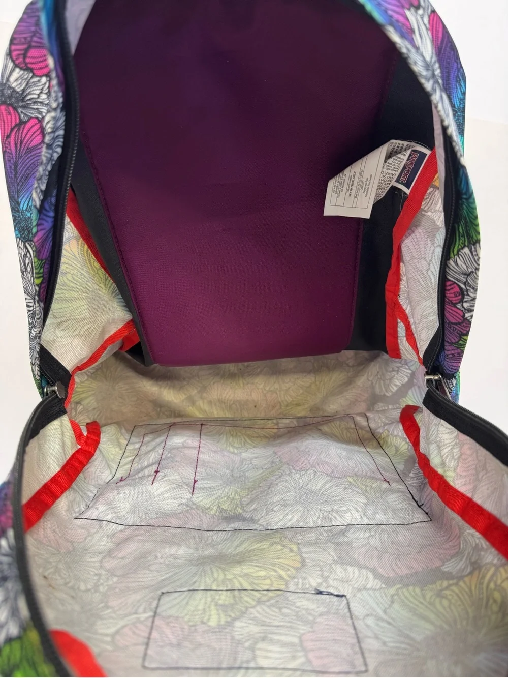 JanSport Lightweight Backpack in Floral Print